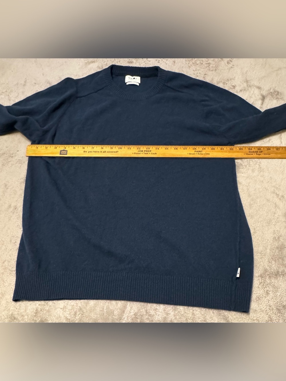 NNO7 Sweater Mens Large No Nationality Crew Neck Pullover Blue Casual Adul Wool - Picture 7 of 10